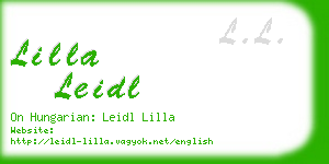 lilla leidl business card